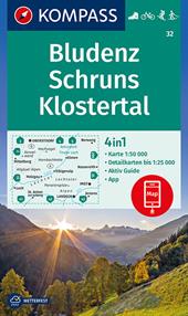 Carta escursionistica n. 32. Bludenz, Schruns, Klostertal 1:50.000