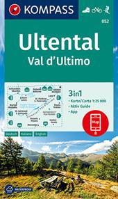 Carta escursionistica n. 052. Val d'Ultimo-Ultental 1:25.000. Ediz. italiana, inglese, francese e tedesca