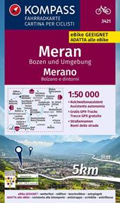 Carta ciclistica n. 3421. Merano, Bolzano e dintorni. Ediz. multilingue