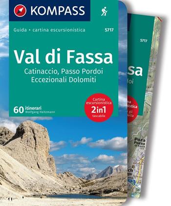 Guida Val di Fassa, Catinaccio, Passo Pordoi. Eccezionali Dolomiti. Con cartina escursionistica  - Libro Kompass 2022 | Libraccio.it