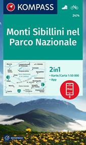Cartina escursionistica n. 2474 Monti Sibillini