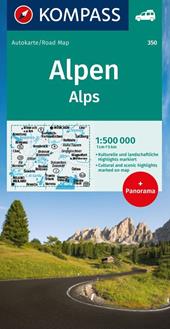 Carta stradale n. 350. Alpi. Ediz. multilingue