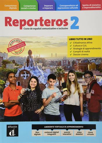 Reporteros Italia. Libro del alumno. Cuaderno. Per la Scuola media. Vol. 2  - Libro Difusion 2018 | Libraccio.it