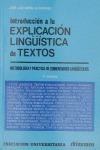 INTR A LA EXPLIC LINGUISTICA DE TEXTOS - AA VV - Libro | Libraccio.it