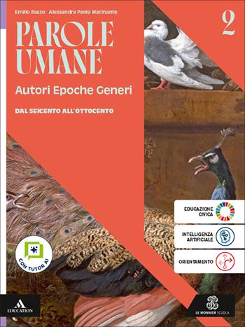 Parole umane. Autori Epoche Generi. Per le Scuole superiori. Vol. 2: Dal Seicento all'Ottocento - Emilio Russo, Alessandra Paola Macinante - Libro Le Monnier 2026 | Libraccio.it