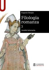 Filologia romanza. Vol. 3: Analisi letteraria