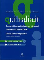 QUI ITALIA.IT. Corso di lingua italiana per stranieri. Livello elementare. Guida per l'insegnante. Con CD-ROM. Con DVD-ROM  - Libro Mondadori Education 2012 | Libraccio.it