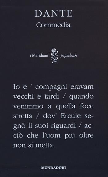 La Commedia - Dante Alighieri - Libro Mondadori 2015, I Meridiani. Paperback | Libraccio.it