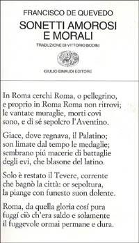 Sonetti amorosi e morali - Francisco G. de Quevedo y Villegas - Libro Einaudi 1997, Collezione di poesia | Libraccio.it