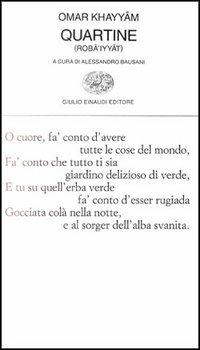 Quartine - Omar Khayyâm - Libro Einaudi 1997, Collezione di poesia | Libraccio.it