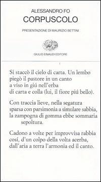 Corpuscolo - Alessandro Fo - Libro Einaudi 2004, Collezione di poesia | Libraccio.it