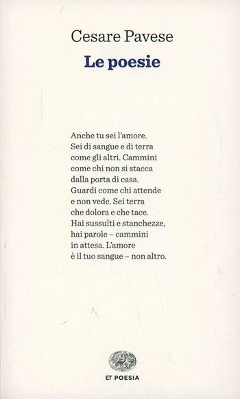Le poesie - Cesare Pavese - Libro Einaudi 2014, Einaudi tascabili. Classici | Libraccio.it
