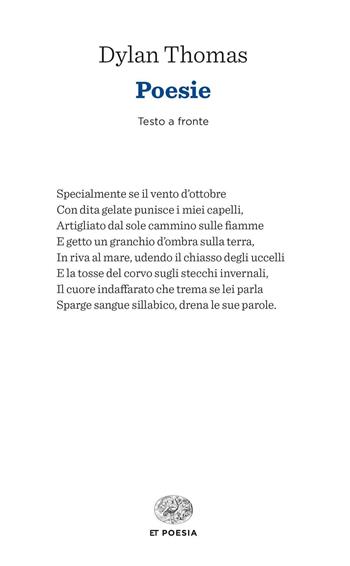 Poesie - Dylan Thomas - Libro Einaudi 2016, Einaudi tascabili. Poesia | Libraccio.it
