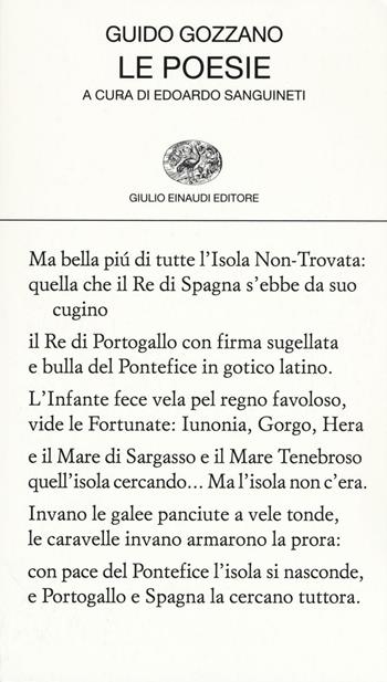 Poesie - Guido Gozzano - Libro Einaudi 2016, Collezione di poesia | Libraccio.it