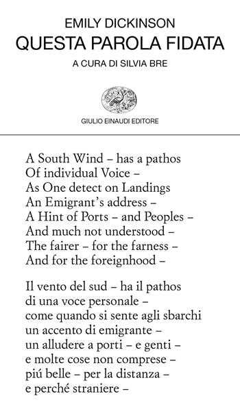 Questa parola fidata. Testo inglese a fronte - Emily Dickinson - Libro Einaudi 2019, Collezione di poesia | Libraccio.it