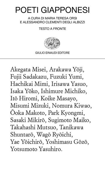 Poeti giapponesi. Testo giapponese a fronte  - Libro Einaudi 2020, Collezione di poesia | Libraccio.it