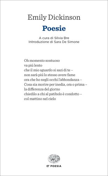 Poesie - Emily Dickinson - Libro Einaudi 2023, Einaudi tascabili. Poesia | Libraccio.it