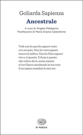 Ancestrale - Goliarda Sapienza - Libro Einaudi 2025, Einaudi tascabili. Poesia | Libraccio.it