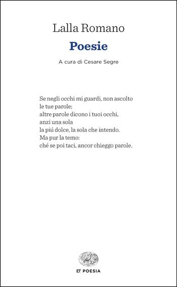 Poesie - Lalla Romano - Libro Einaudi 2026, Einaudi tascabili. Poesia | Libraccio.it