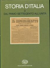 Storia d'Italia. Vol. 3: Dal primo Settecento all'unità.
