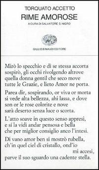 Rime amorose - Torquato Accetto - Libro Einaudi 1997, Collezione di poesia | Libraccio.it