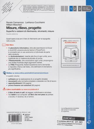 Misure, rilievo, progetto. per geometri. Con espansione online. Vol. 1: Superfici e sistemi di riferimento, strumenti, misure. - Renato Cannarozzo, Lanfranco Cucchiarini, William Meschieri - Libro Zanichelli 2012 | Libraccio.it