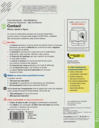 Contaci! Con tavole numeriche. Con espansione online. Vol. 1: Numeri, relazioni, dati-Misure, spazio e figure. - Clara Bertinetto, Arja Metïaïnen, Johannes Paasonen - Libro Zanichelli 2011 | Libraccio.it