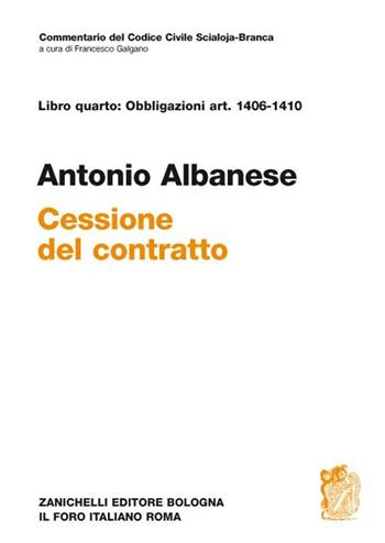 Cessione del contratto - Antonio Albanese - Libro Zanichelli 2008 | Libraccio.it