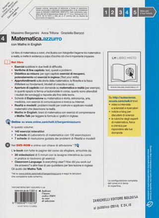 Matematica.azzurro. Con maths in english. Vol. 4: Moduli N, O, Pi greco, Alfa. - Massimo Bergamini, Anna Trifone, Graziella Barozzi - Libro Zanichelli 2011 | Libraccio.it