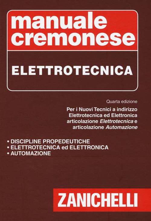 Manuale Cremonese di elettrotecnica - Libro Zanichelli 2015