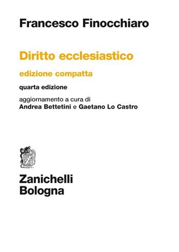 Diritto ecclesiastico. Ediz. compatta - Francesco Finocchiaro - Libro Zanichelli 2012 | Libraccio.it