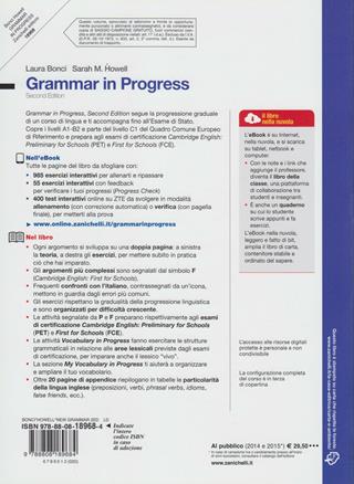 Grammar in progress. Ediz. bilingue. Con espansione online - Laura Bonci, Sarah M. Howell - Libro Zanichelli 2013 | Libraccio.it