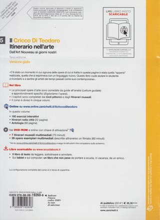 Il Cricco di Teodoro. Itinerario nell'arte. Ediz. gialla. Per le Scuole superiori. Vol. 5: Dall'Art Noveau ai giorni nostri. - Giorgio Cricco, Francesco Paolo Di Teodoro - Libro Zanichelli 2012 | Libraccio.it