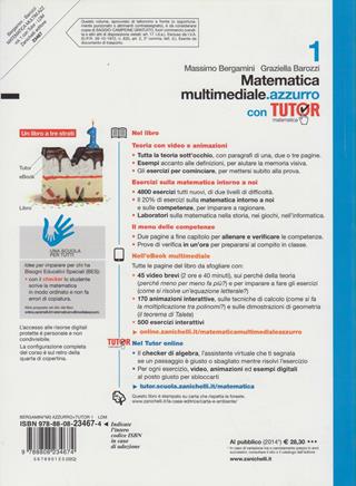 Matematica multimediale.azzurro. Tutor. Con e-book. Con espansione online - Massimo Bergamini, Graziella Barozzi - Libro Zanichelli 2014 | Libraccio.it