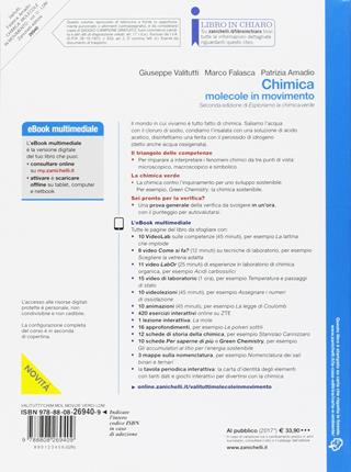 Chimica: molecole in movimento. Volume unico. Con Contenuto digitale (fornito elettronicamente) - Giuseppe Valitutti, Marco Falasca, Patrizia Amadio - Libro Zanichelli 2017 | Libraccio.it