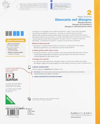 Itinerario nel disegno. Per le Scuole superiori. Vol. 2: Disegno tecnico. Disegno di architettura. Disegno e comunicazione visiva - Filippo Camerota - Libro Zanichelli 2019 | Libraccio.it
