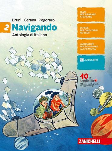 LIBRO SCOLASTICO NAVIGANDO 2 KIT 1 COPERTINA TRASPARENTE 9788808332691