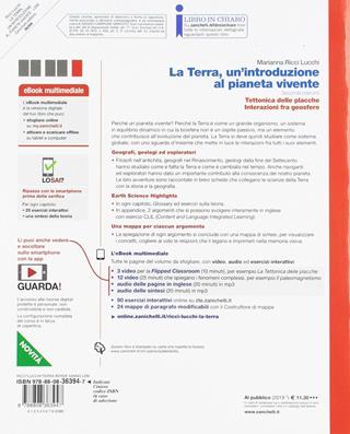 La Terra, un'introduzione al pianeta vivente. Tettonica delle placche-Interazioni fra geosfere. Per il quinto anno delle scuole superiori. Con espansione online - Marianna Ricci Lucchi - Libro Zanichelli 2019 | Libraccio.it