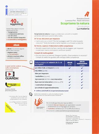 Scopriamo la natura. Vol. A-B-C-D. La materia. Per la Scuola media. - Rossana Zanoli, Lorenza Pini, Paola Veronesi - Libro Zanichelli 2017 | Libraccio.it