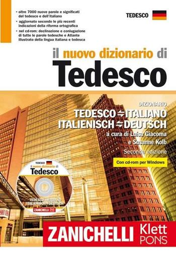 Il nuovo dizionario di tedesco. Dizionario tedesco-italiano, italiano-tedesco. Ediz. bilingue. Con CD-ROM  - Libro Zanichelli 2009, I grandi dizionari | Libraccio.it