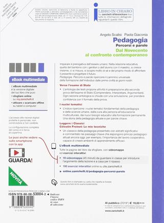 Pedagogia. Percorsi e parole. Dal Novecento al confronto contemporaneo. Per il quinto anno delle Scuole superiori. Con e-book - Paola Giaconia, Angelo Scalisi - Libro Zanichelli 2019 | Libraccio.it