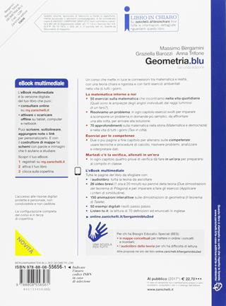 Matematica.blu. Geometria. Con Contenuto digitale (fornito elettronicamente) - Massimo Bergamini, Gabriella Barozzi, Anna Trifone - Libro Zanichelli 2017 | Libraccio.it