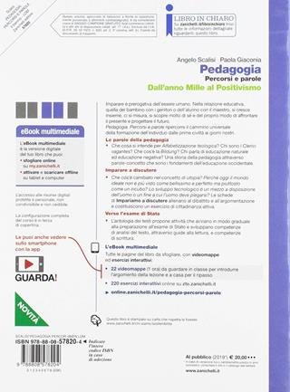 Pedagogia. Percorsi e parole. Dall'anno mille al positivismo. Per il secondo biennio delle Scuole superiori. Con e-book - Paola Giaconia, Angelo Scalisi - Libro Zanichelli 2019 | Libraccio.it