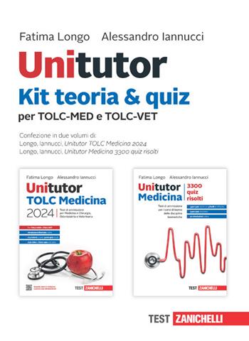 Unitutor TOLC Medicina 2024. Test di ammissione per Medicina e Chirurgia, Odontoiatria e Veterinaria. Kit teoria & quiz Unitutor TOLC Medicina 2024 e Unitutor Medicina 3300 quiz risolti. Con Contenuto digitale (fornito elettronicamente) - Fatima Longo, Alessandro Iannucci - Libro Zanichelli 2023 | Libraccio.it