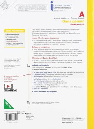 Ganz genau! . Con e-book. Con espansione online. Vol. A - Cesarina Catani, Herbert Greiner, Elena Pedrelli - Libro Zanichelli 2019 | Libraccio.it