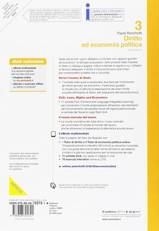 Diritto ed economia politica. Per le Scuole superiori. Vol. 3 - Paolo Ronchetti - Libro Zanichelli 2017 | Libraccio.it