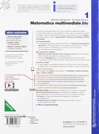 Matematica multimediale.blu. Con espansione online. Vol. 1 - Massimo Bergamini, Graziella Barozzi - Libro Zanichelli 2019 | Libraccio.it