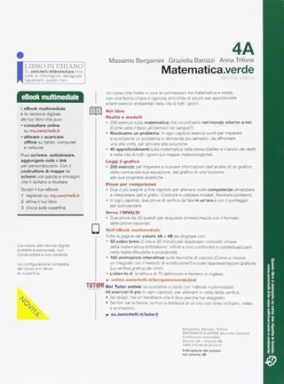 Matematica.verde. Per le Scuole superiori. (fornito elettronicamente) - Massimo Bergamini, Anna Trifone, Graziella Barozzi - Libro Zanichelli 2017 | Libraccio.it