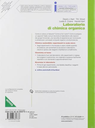 Chimica organica. Laboratorio di chimica organica. Per le Scuole superiori - Harold Hart, Christopher M. Hadad, Leslie E. Craine - Libro Zanichelli 2019 | Libraccio.it