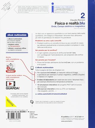 Fisica e realtà.blu. Con interactive e-book. Per le Scuole superiori. (fornito elettronicamente). Vol. 2: Onde. Campo elettrico e magnetico - Claudio Romeni - Libro Zanichelli 2017 | Libraccio.it
